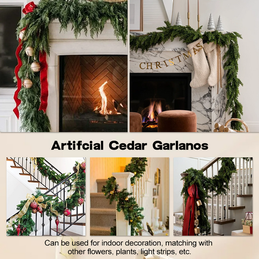 YYV®Christmas Wreath with Free LED Light Strip