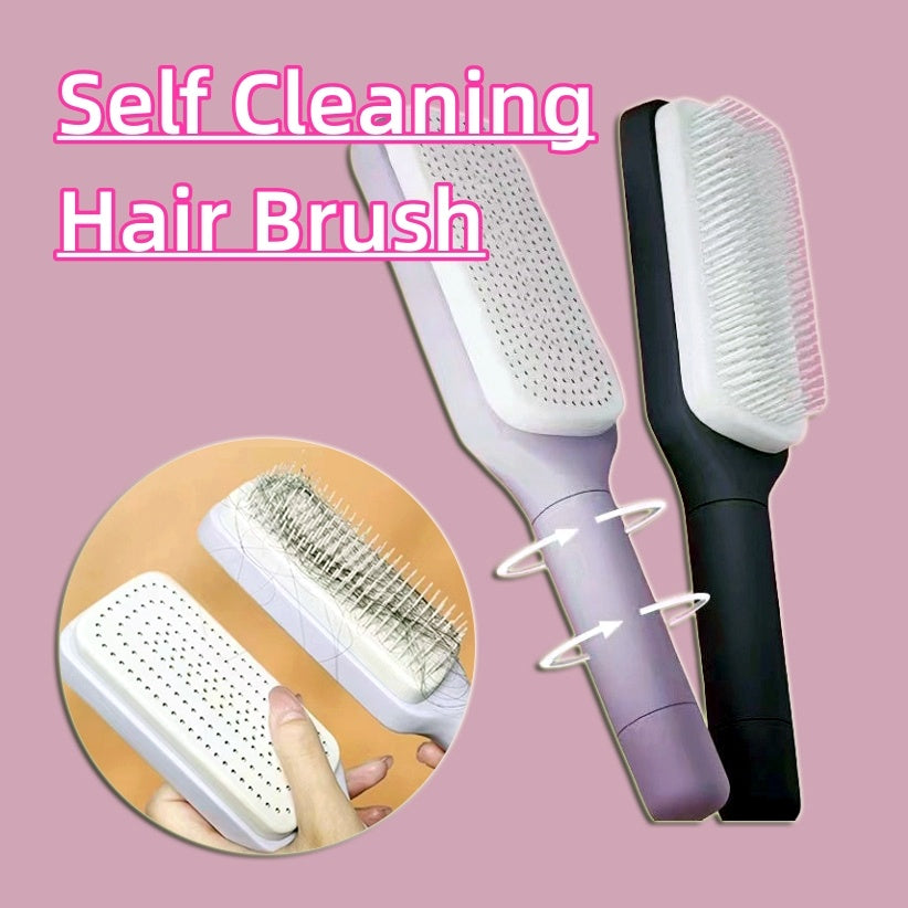 Healthy Hair, Clean Brush 4 In 1 Self Cleaning Hairbrush