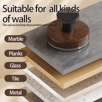 Wooden suction cup knob hook, household, no trace,Rotational use