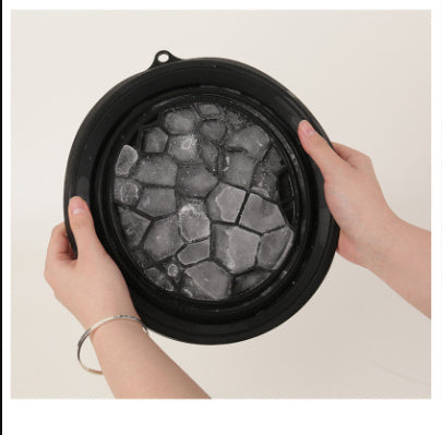 YYV® Foldable Portable Ice Cube Mold Ice Baby Home Travel Silicone Basin