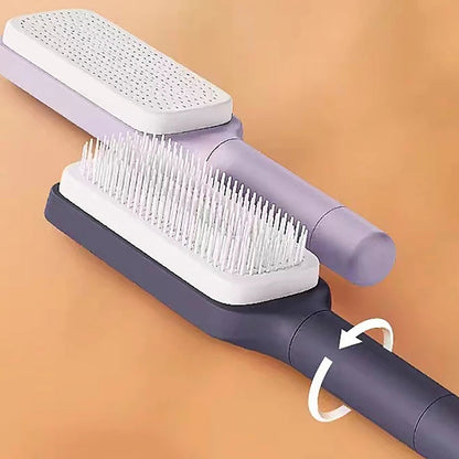 Healthy Hair, Clean Brush 4 In 1 Self Cleaning Hairbrush