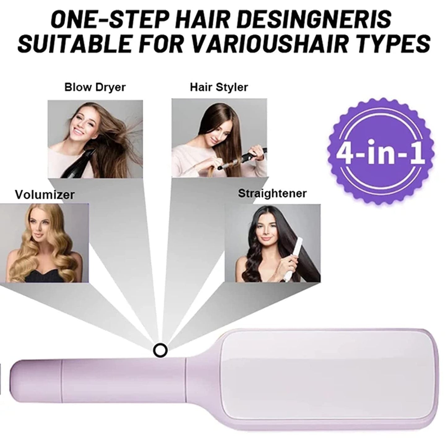 Healthy Hair, Clean Brush 4 In 1 Self Cleaning Hairbrush
