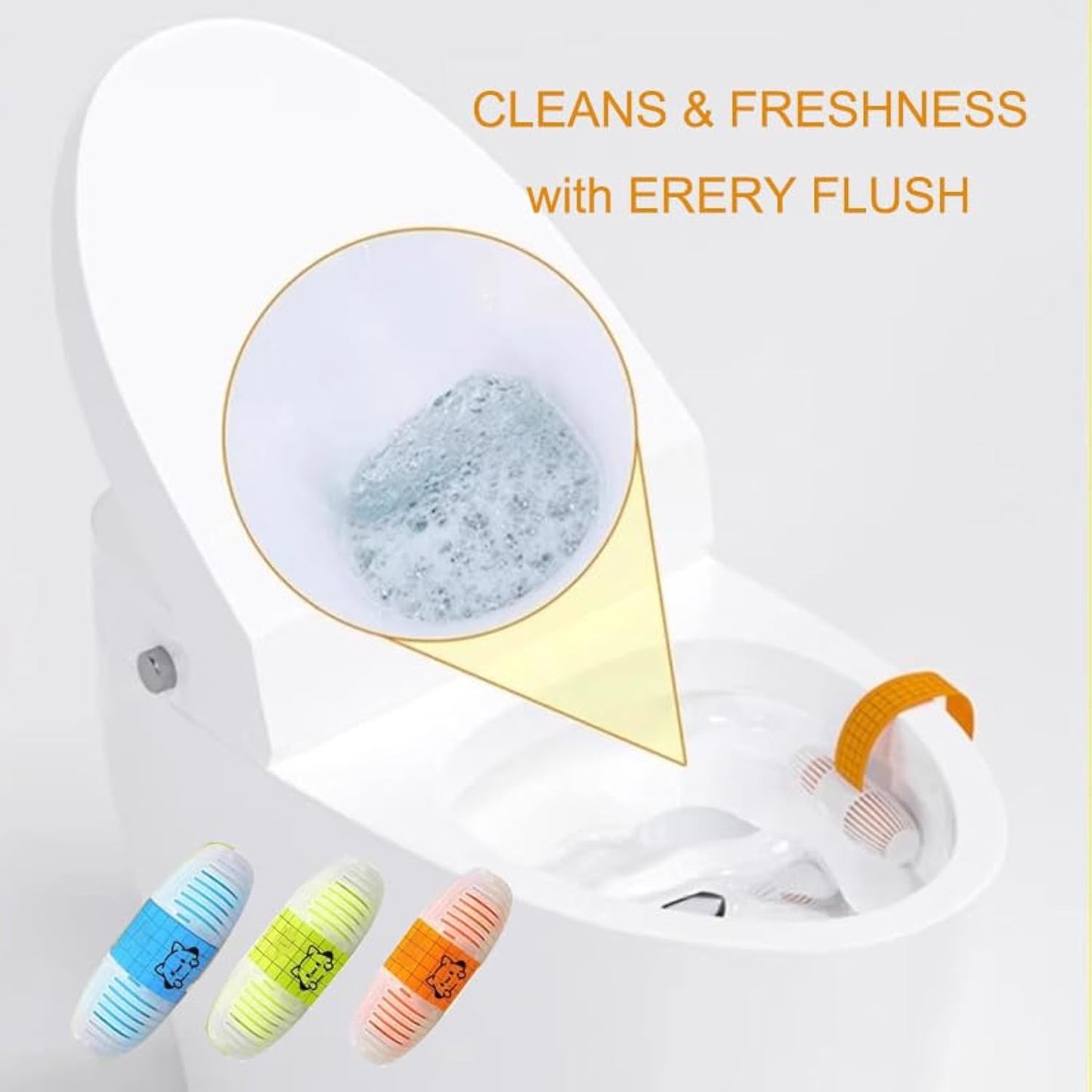 Toilet odor removal and cleaning,One that can be used for one month