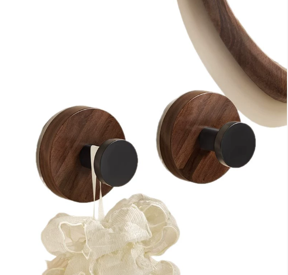 Wooden suction cup knob hook, household, no trace,Rotational use